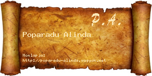 Poparadu Alinda névjegykártya